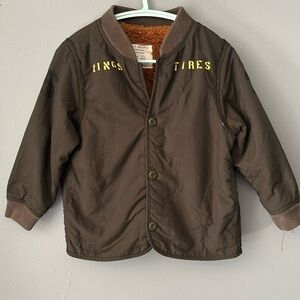 Zara Boys Toddler Green Jacket with Fur Interior Size 2T (2-3)